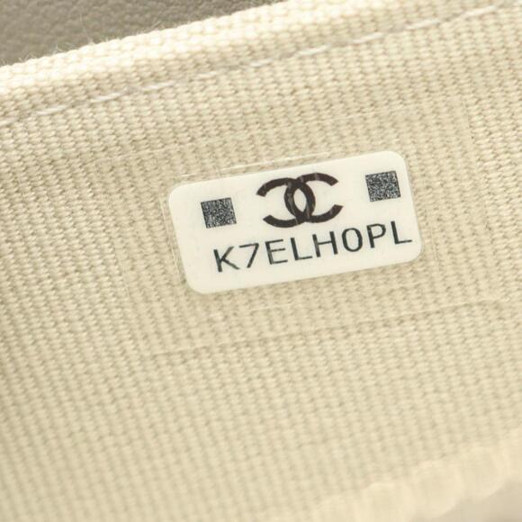 CHANEL Authentic Gray Leather Wallet